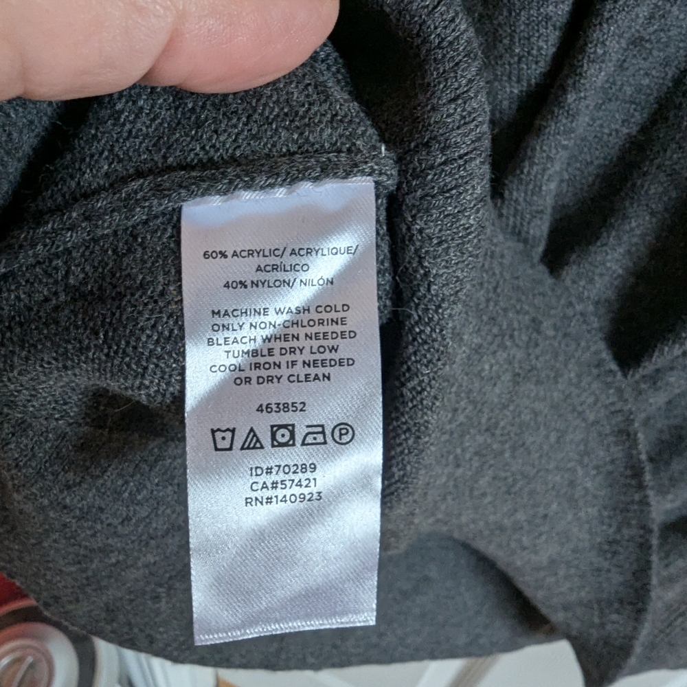 LOFT Gray V-Neck Sweater - Picture 4 of 4